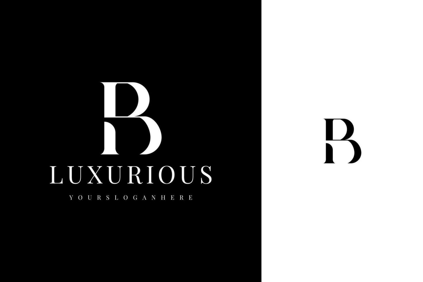 elegant simple minimal luxury serif font alphabet letter b logo design ...