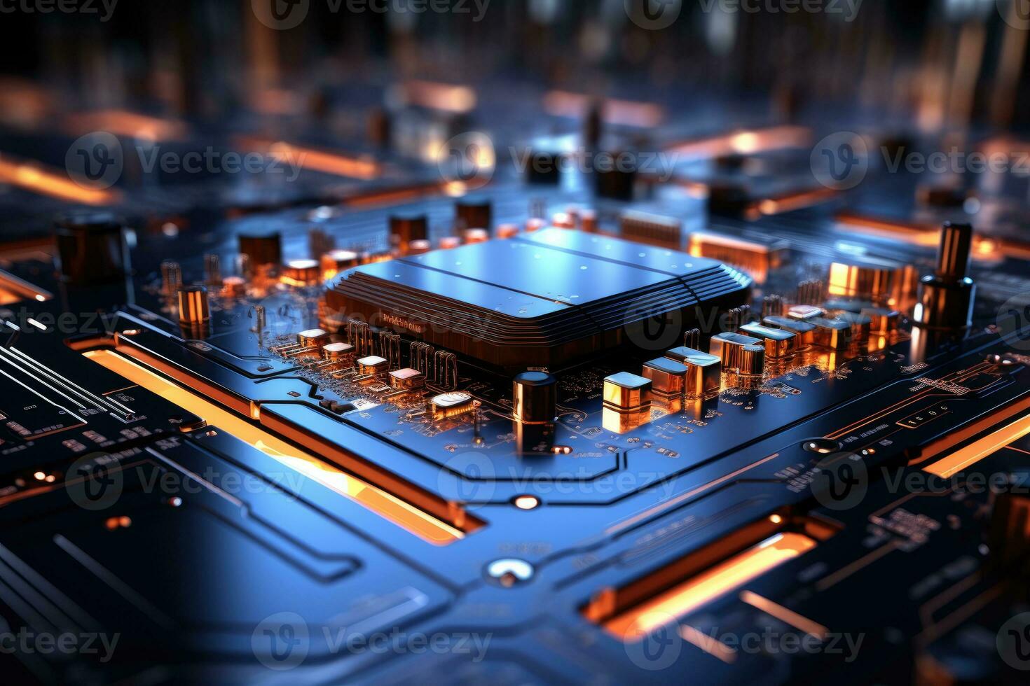 abstract technology electronic circuit board AI Generated photo