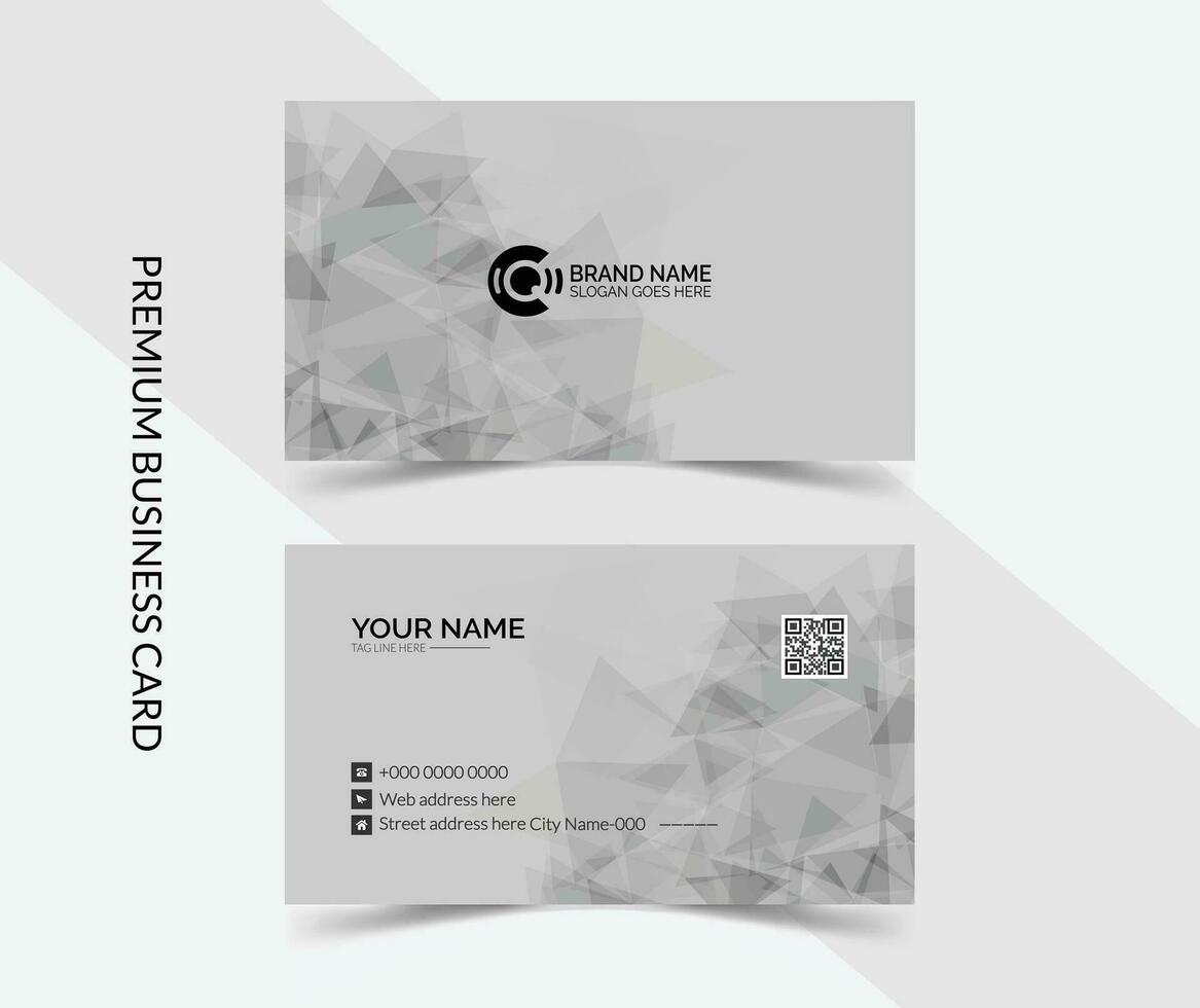 Simple and clean business card template design vector