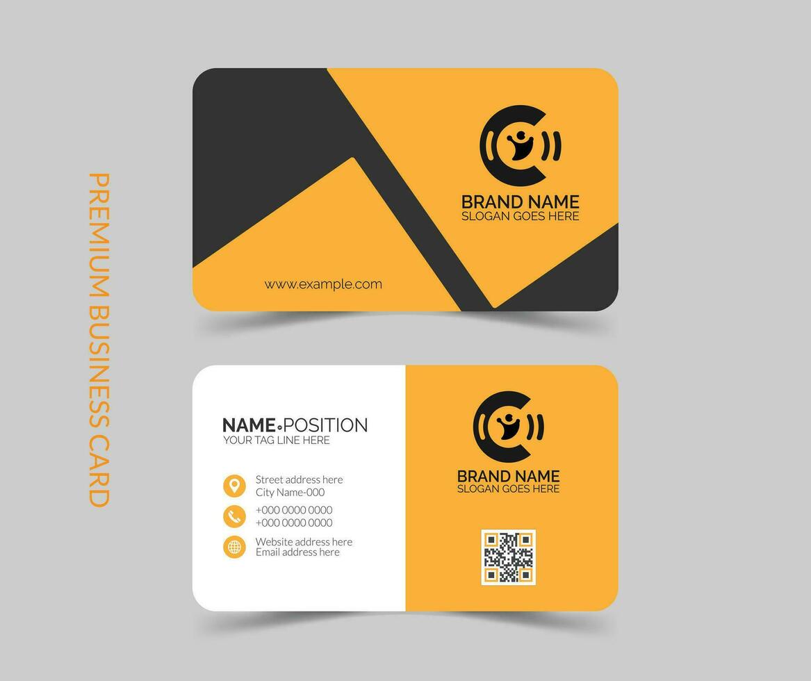 Simple and clean business card template design vector