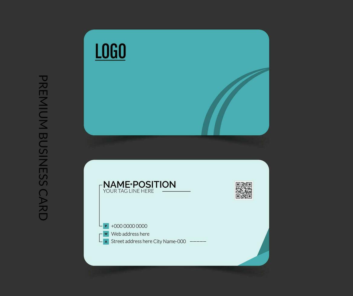 limpiar y único profesional negocio tarjeta plantilla, visitando tarjeta, negocio tarjeta modelo con degradado color diseño vector