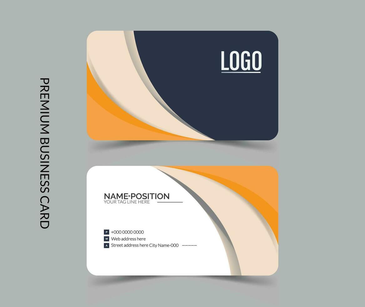 Elegant modern business card template layout vector