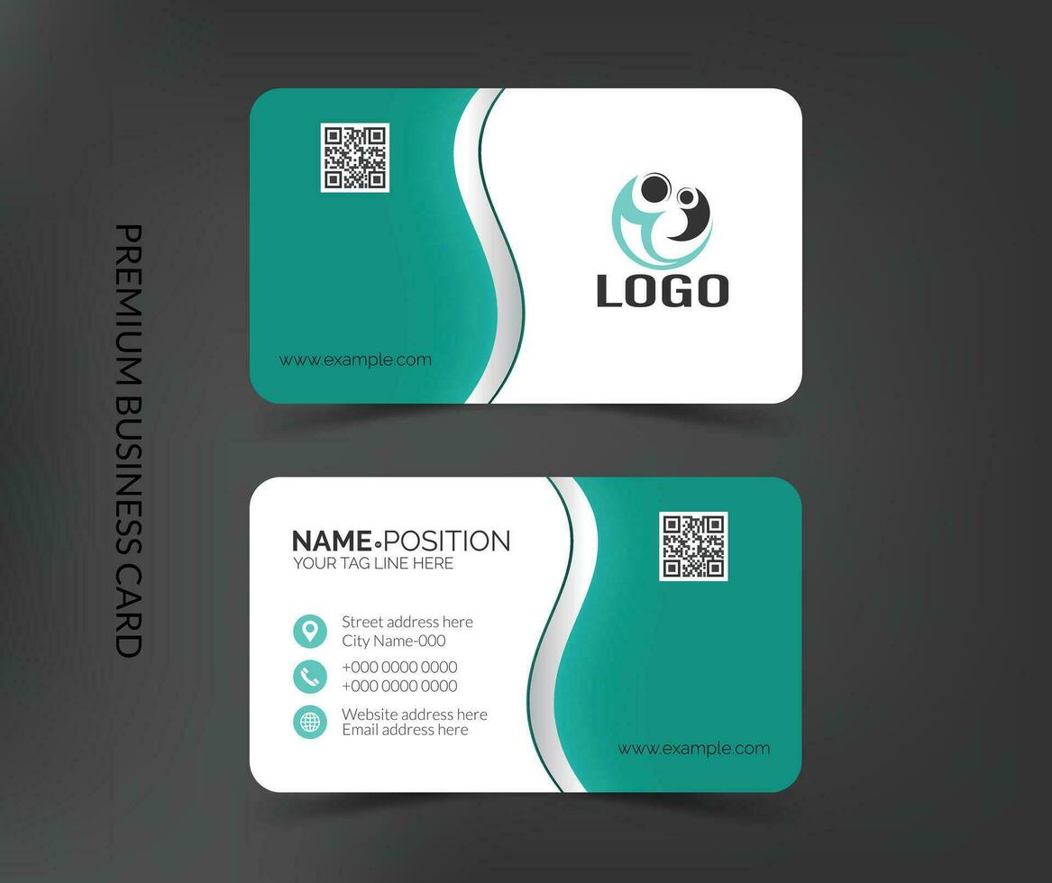 profesional, sencillo y limpiar negocio tarjeta modelo diseño vector