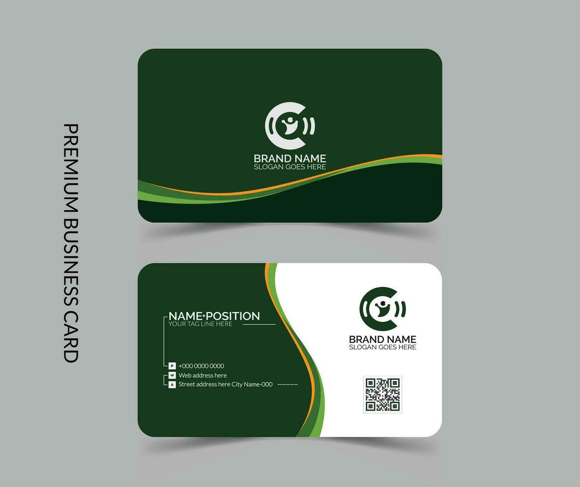 Professional creative and stylish business card template design vector