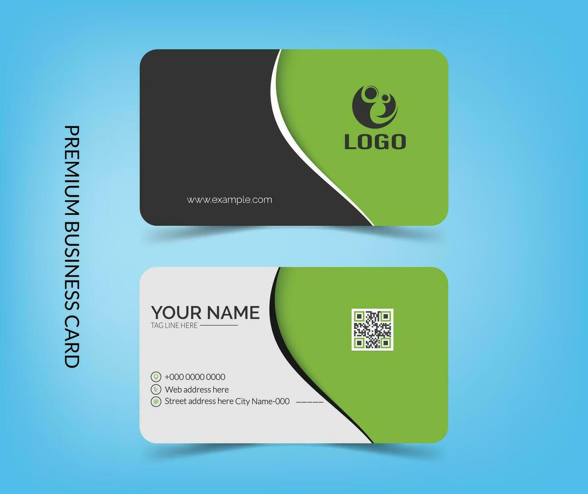 Professional, Simple and Clean Business Card Template Design vector