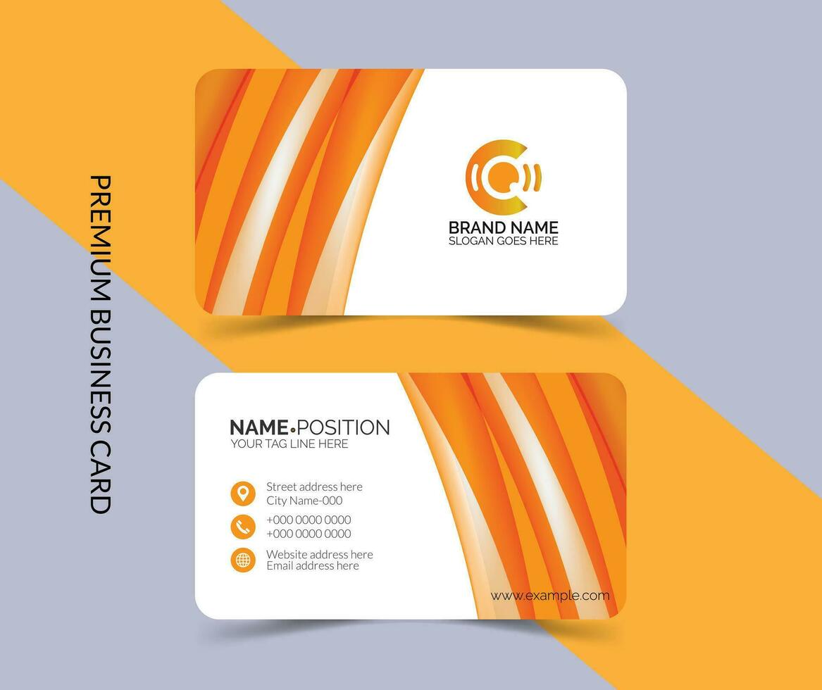 Elegant modern business card template layout vector