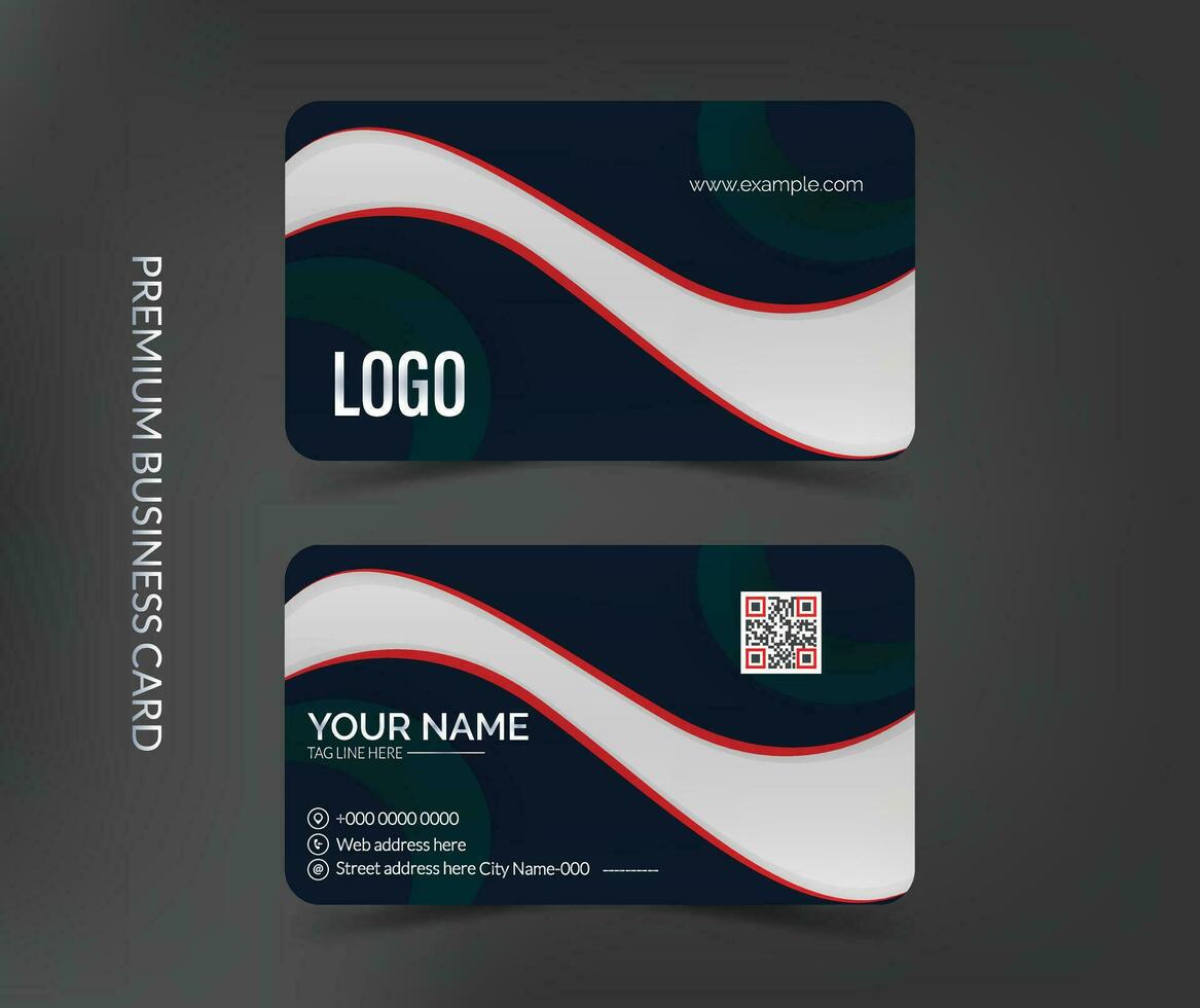 Professional, Simple and Clean Business Card Template Design vector