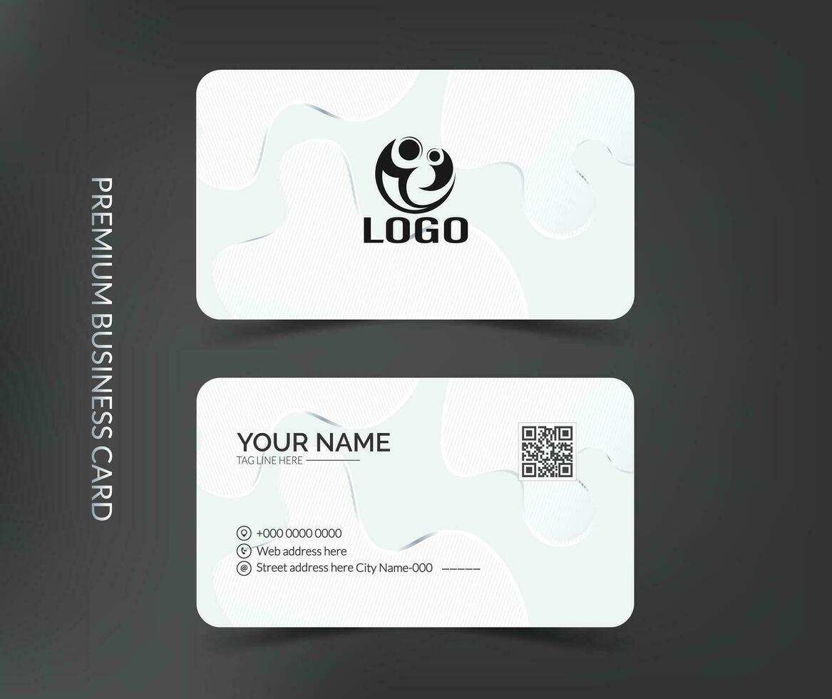 Elegant business card template layout vector