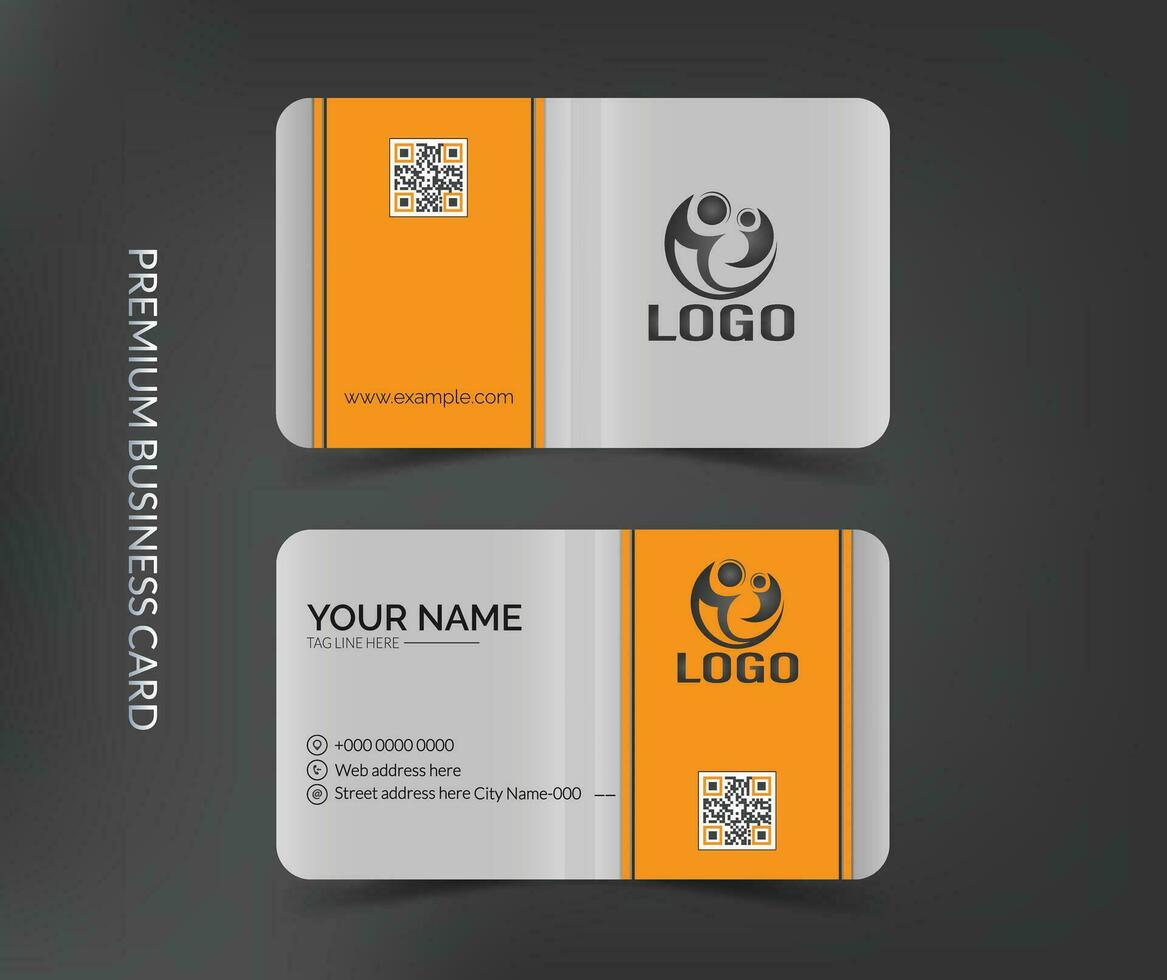 Professional, Simple and Clean Business Card Template Design vector
