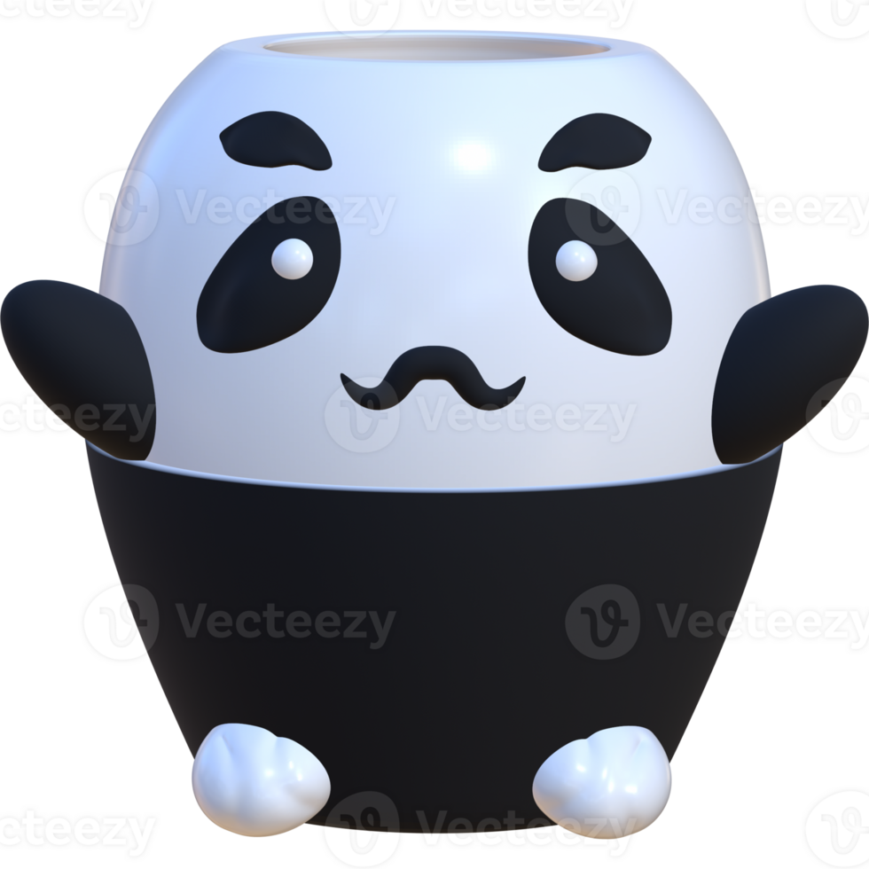 deze 3d panda planter is perfect voor uw binnen- planten, de zwart en wit kleur regeling is modern en stijlvol, en de panda details zijn zeker naar toevoegen een tintje van eigenzinnigheid naar uw decor png