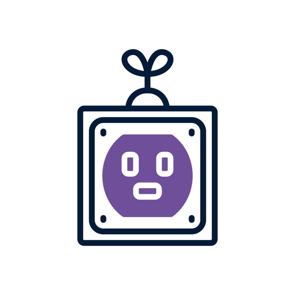 eco socket dual tone icon. vector icon for your website, mobile, presentation, and logo design.