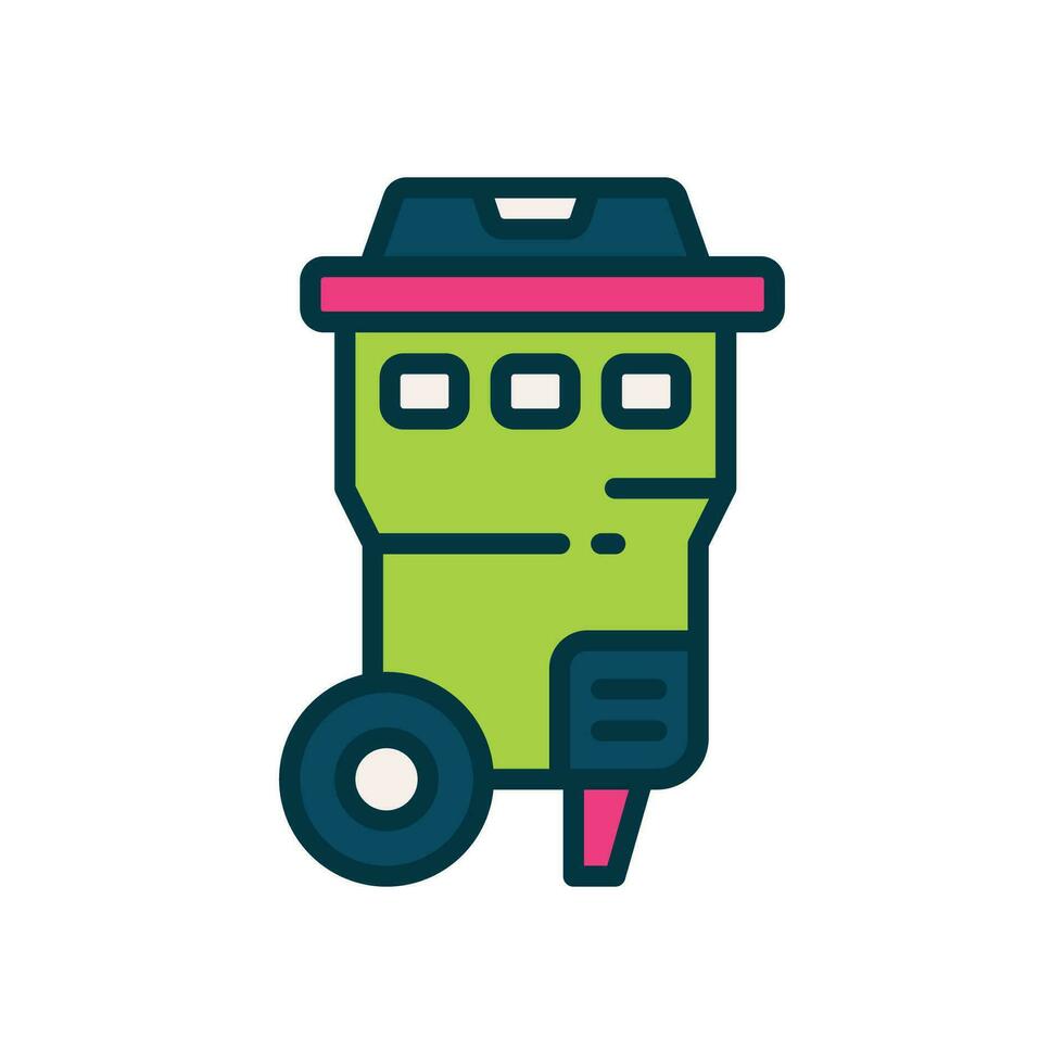 reciclar compartimiento lleno color icono. vector icono para tu sitio web, móvil, presentación, y logo diseño.