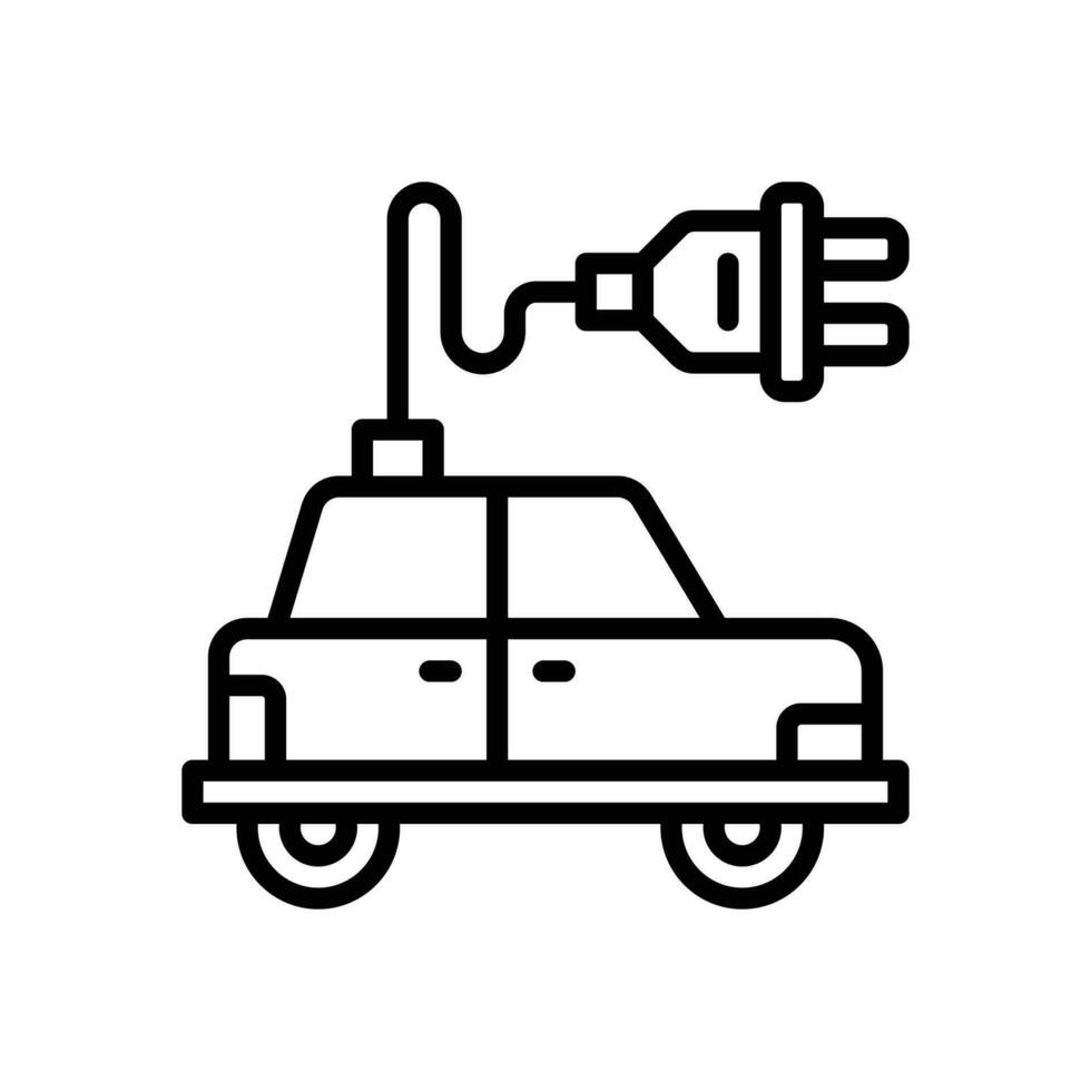 eléctrico coche línea icono. vector icono para tu sitio web, móvil, presentación, y logo diseño.