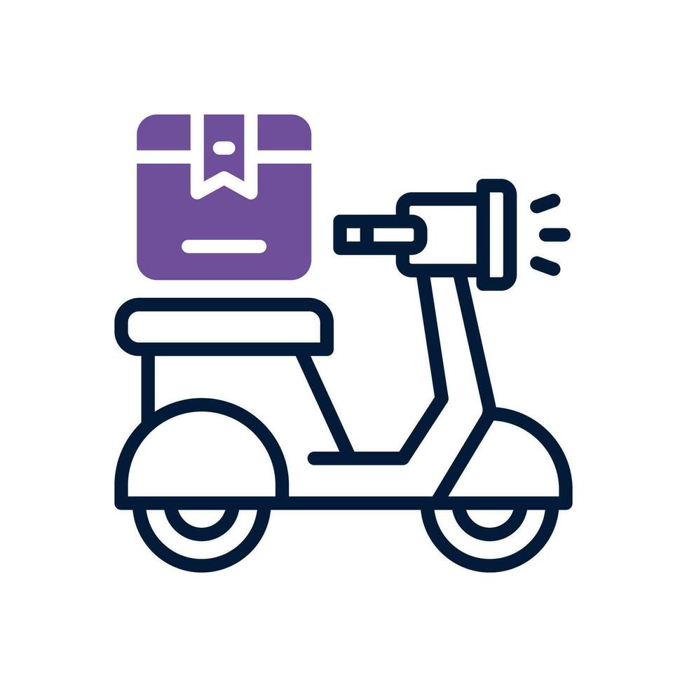 delivery bike dual tone icon. vector icon for your website, mobile, presentation, and logo design.