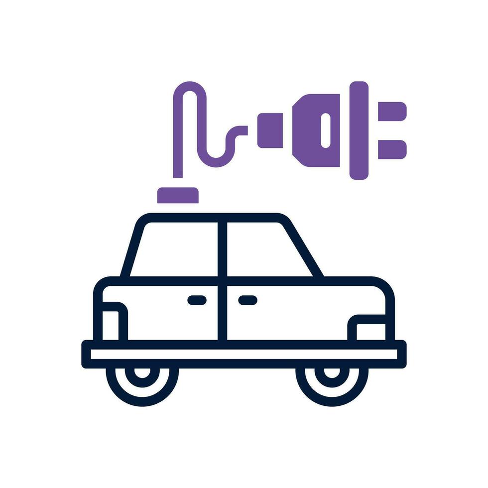eléctrico coche doble tono icono. vector icono para tu sitio web, móvil, presentación, y logo diseño.