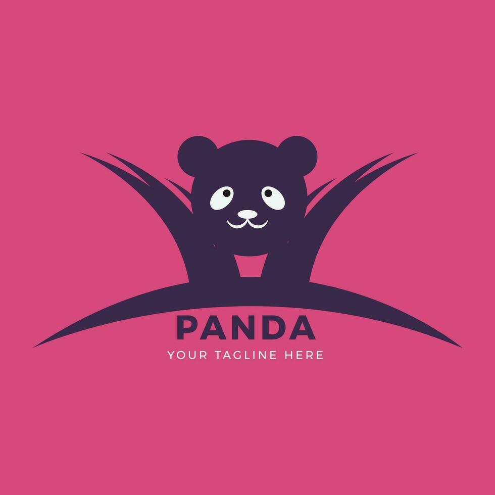 Panda logo design template. vector