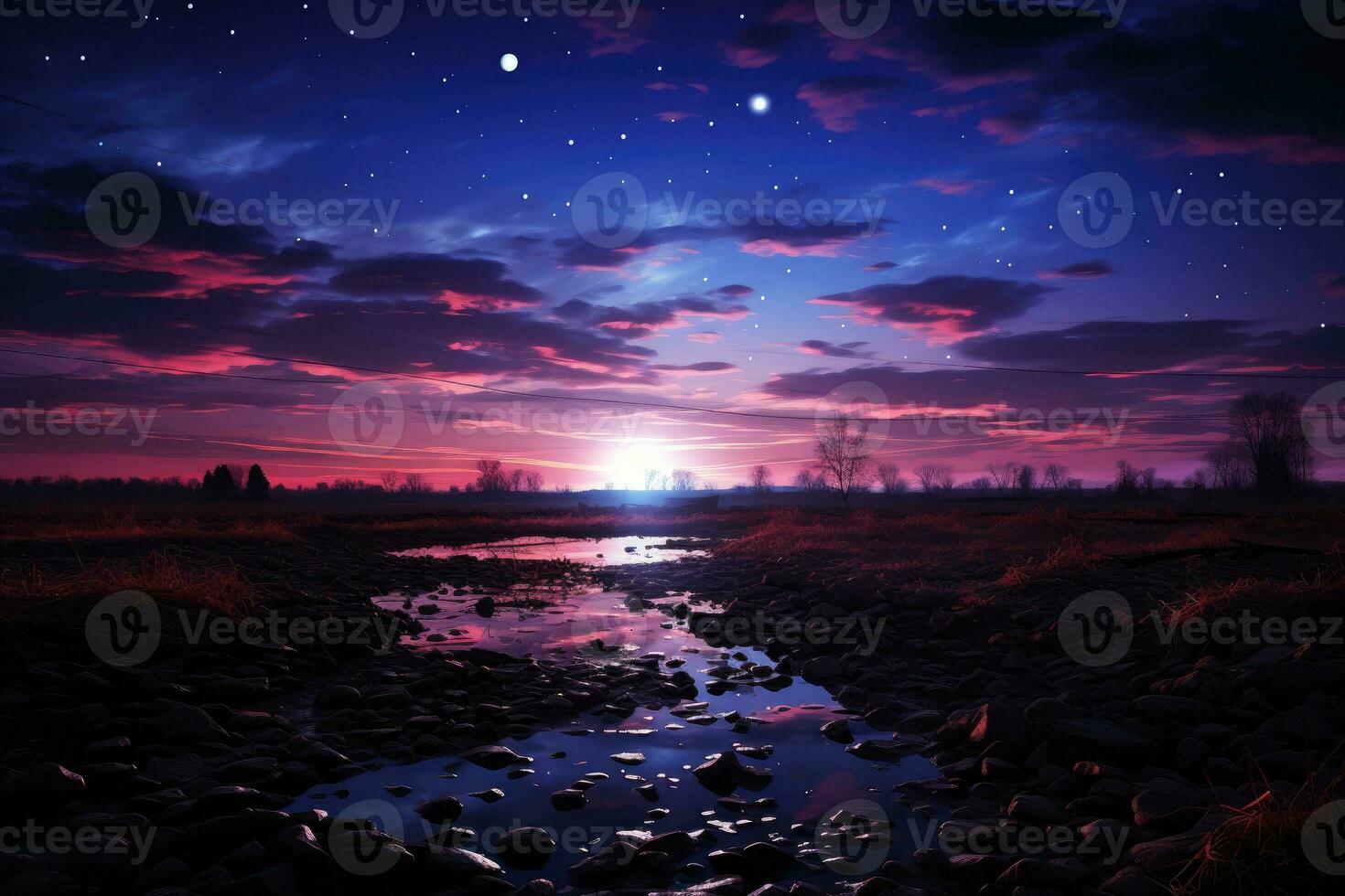 sky at night situation AI Generated photo