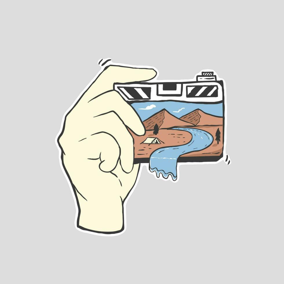 simple and unique adventure illustration vector