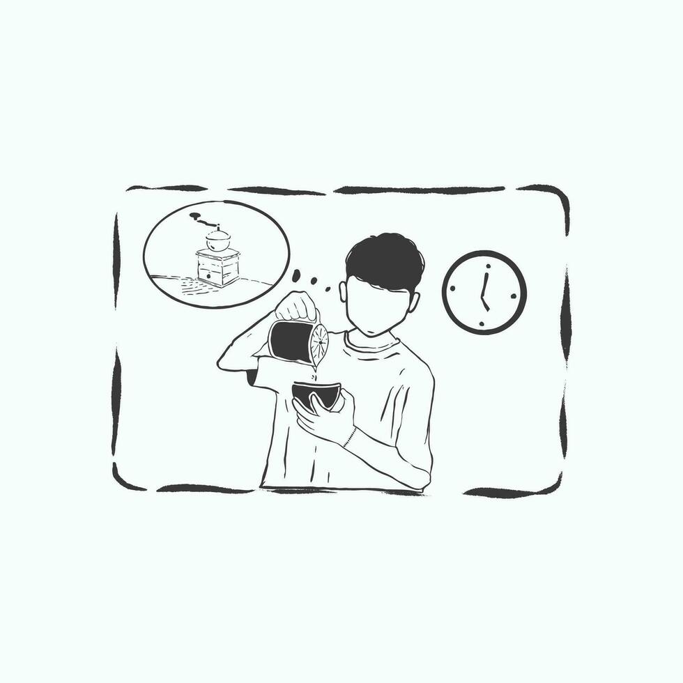 Making coffee illustrations vector