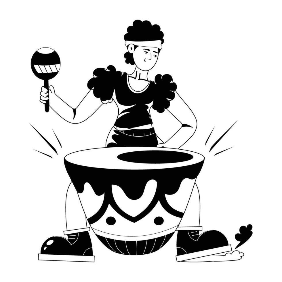 Trendy Timpanist Concepts vector