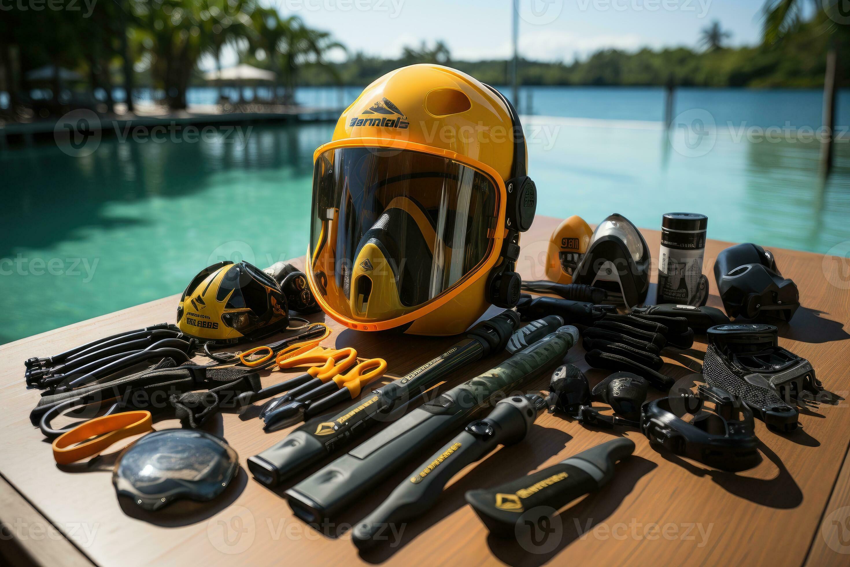 snorkeling tools and equipment AI Generated 33534334 Stock Photo at