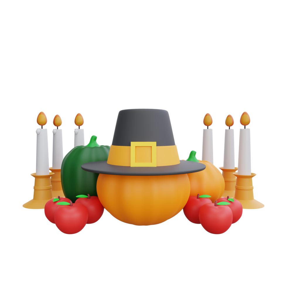 3d rendering Thanksgiving Feast png