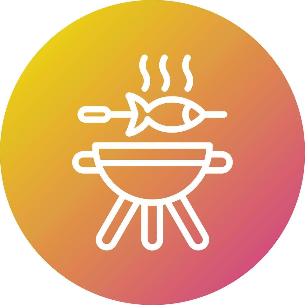 ilustración de diseño de icono de vector de barbacoa