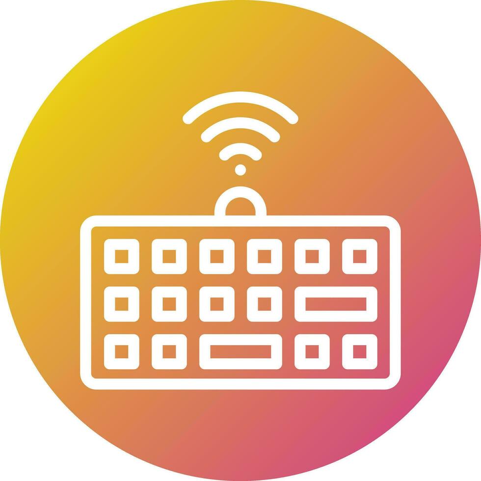 Wireless keyboard Vector Icon Design Illustration