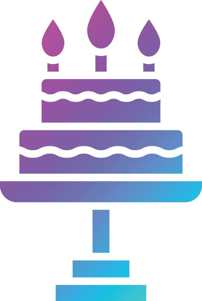 Birthday Cake Vector Icon Design Illustration