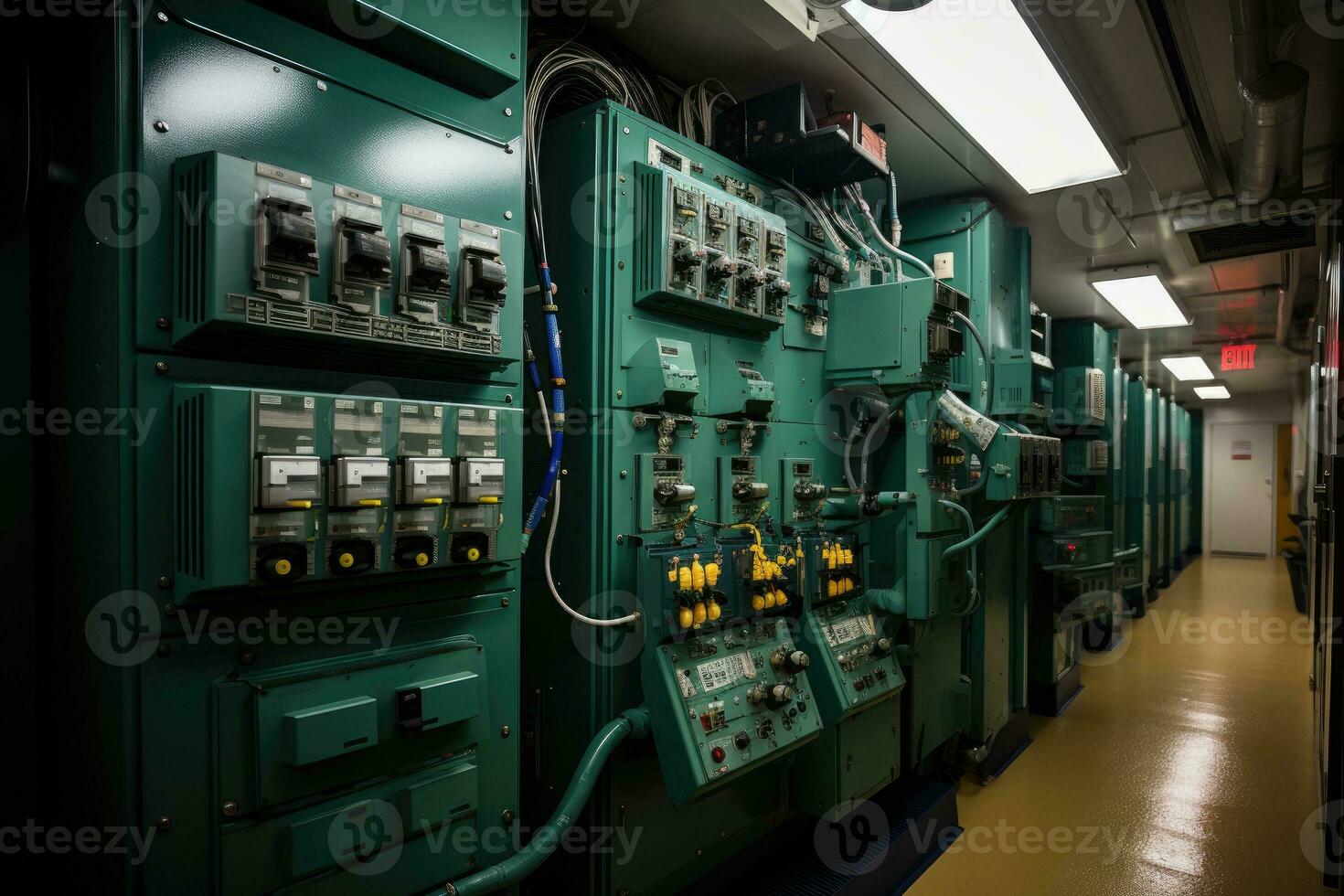 electrical panel room professional advertising photography AI Generated photo