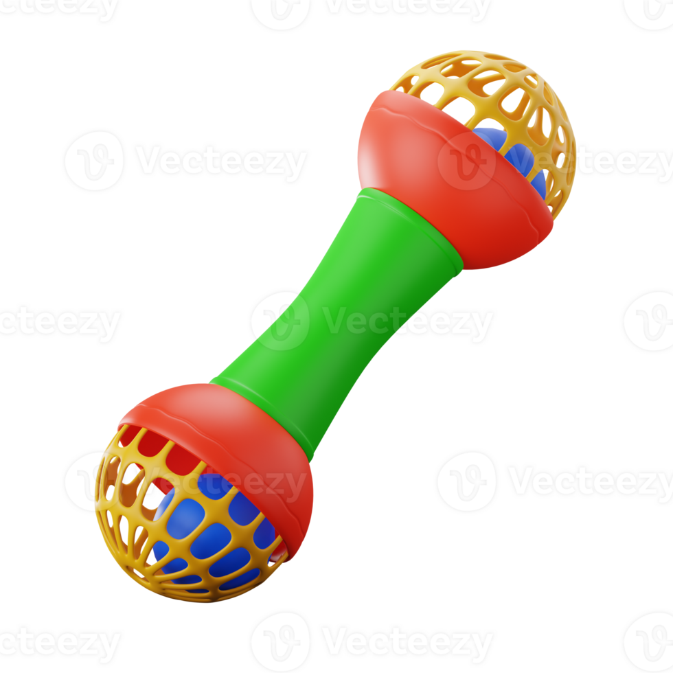 Rattle Toy Kids Education Toys 3D Illustrations png