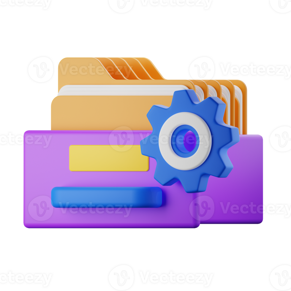 03 File Management Design and Development 3D Illustrations 33535092 PNG