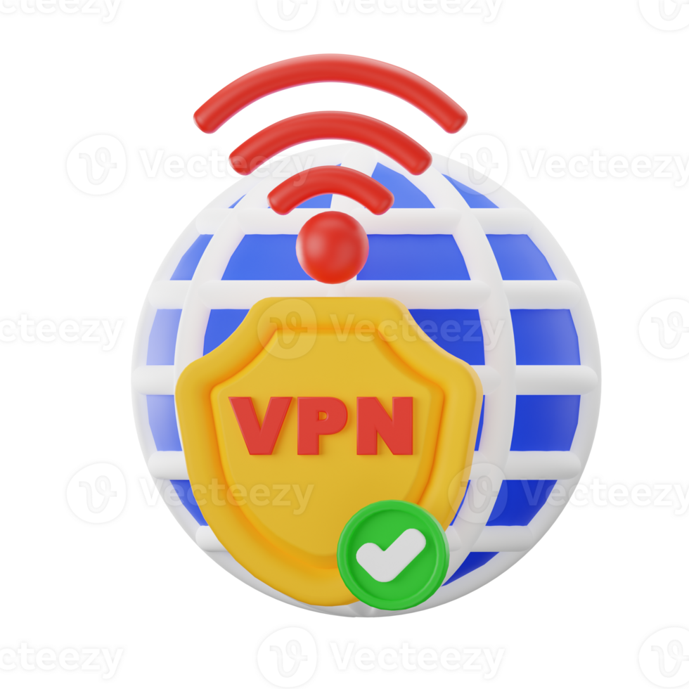 VPN Coding 3D Illustrations png