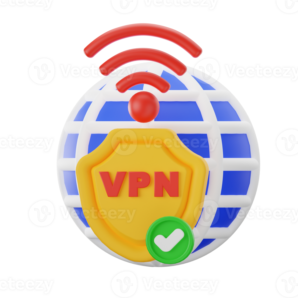 vpn codificación 3d ilustraciones png