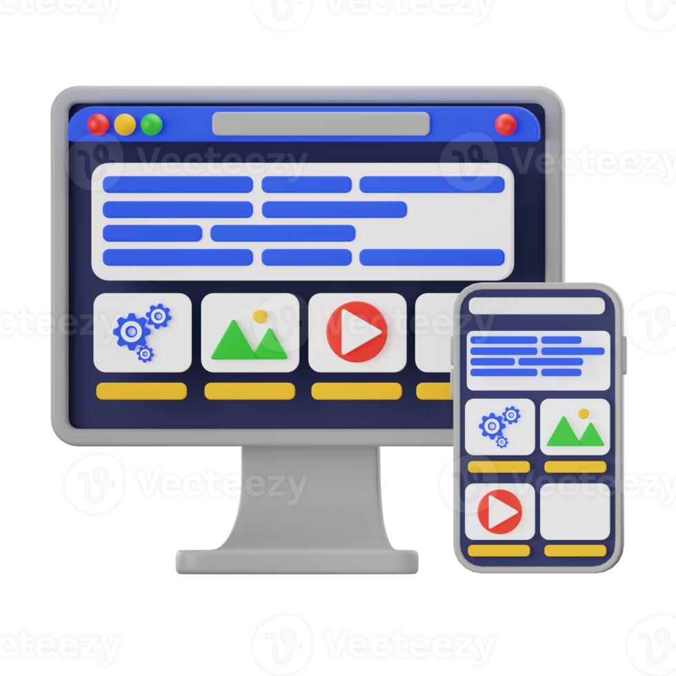 Progamming Responsive Coding 3D Illustrations png