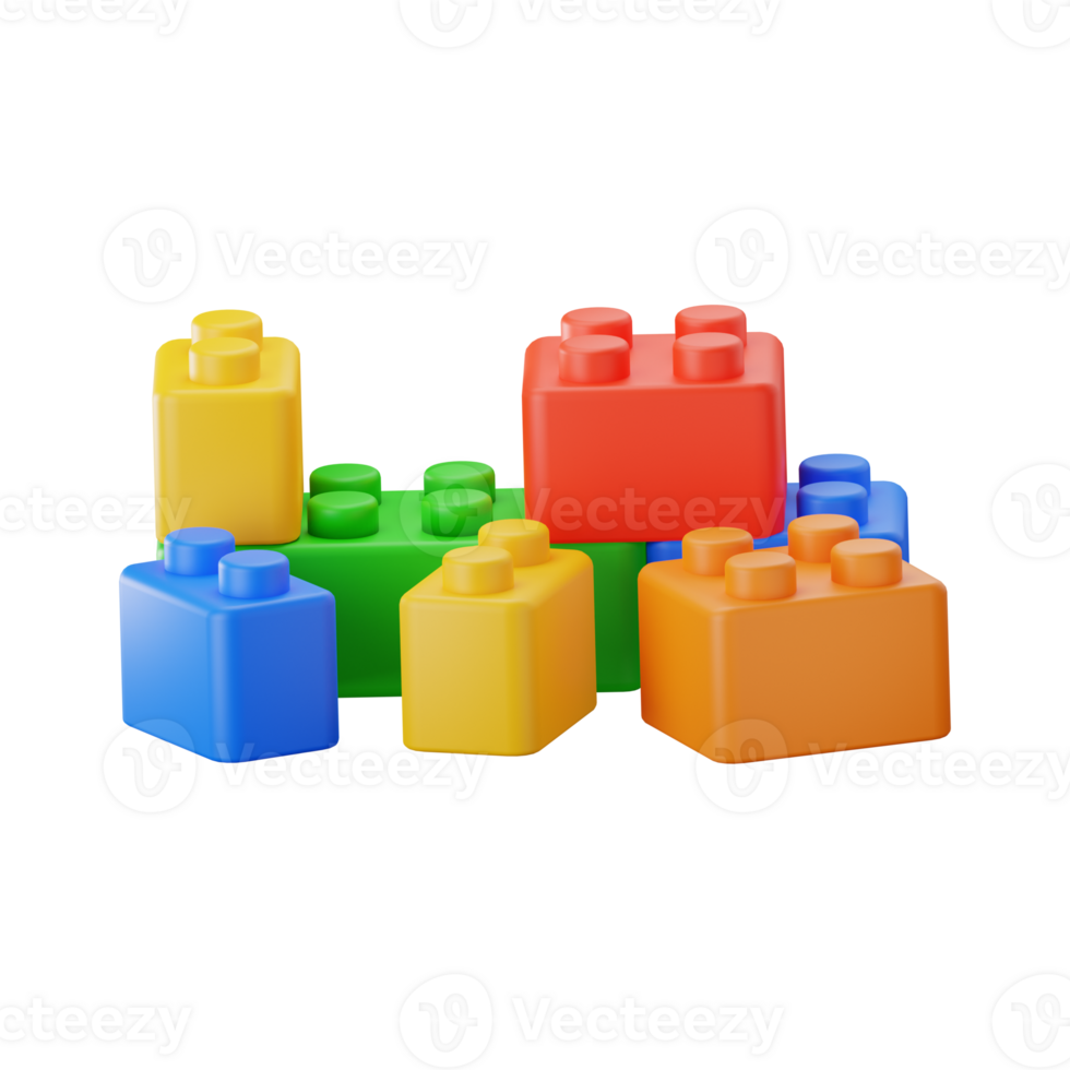 Lego giocattolo bambini formazione scolastica giocattoli 3d illustrazioni png
