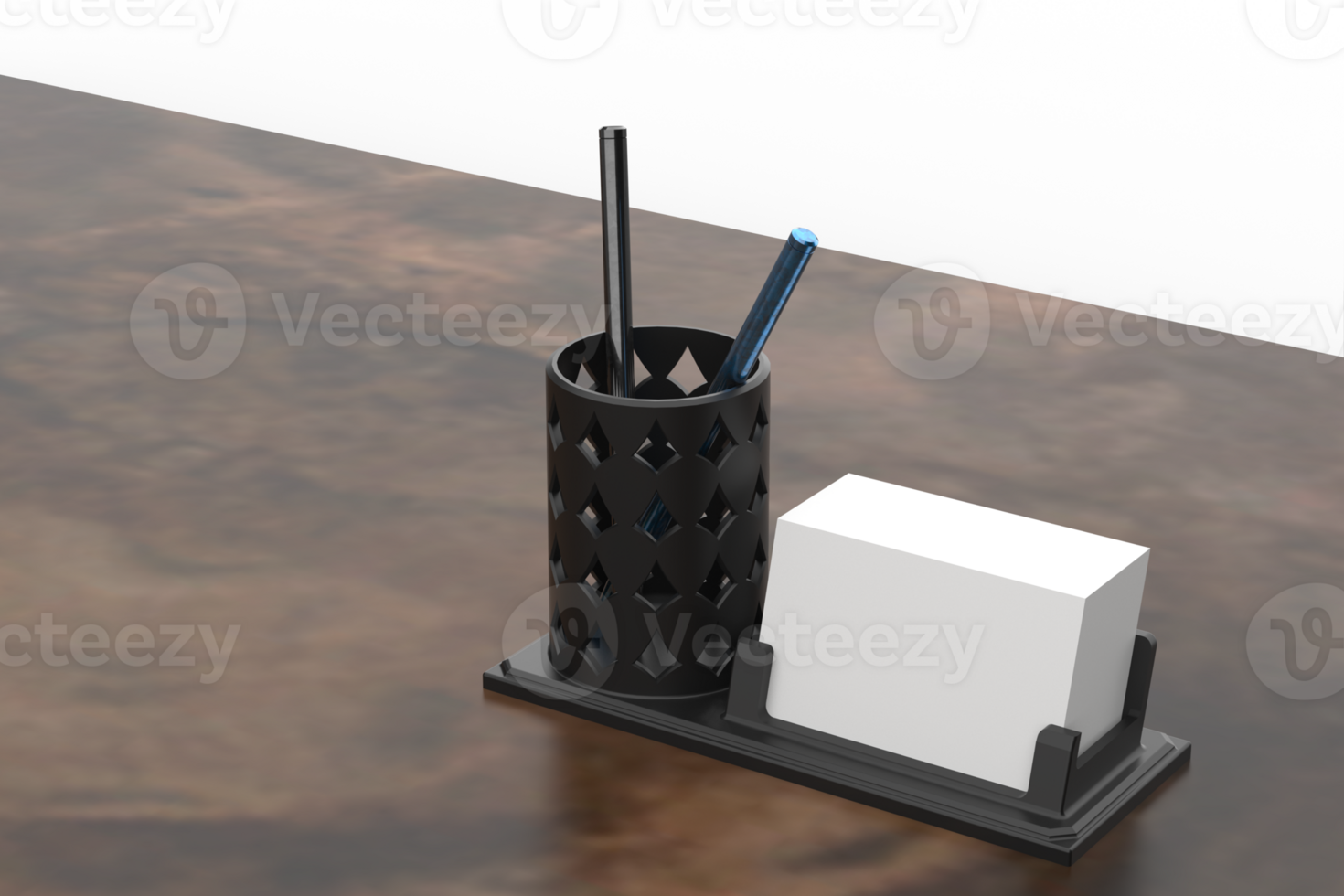 3D renderings of Pen holder and business card 33535110 PNG