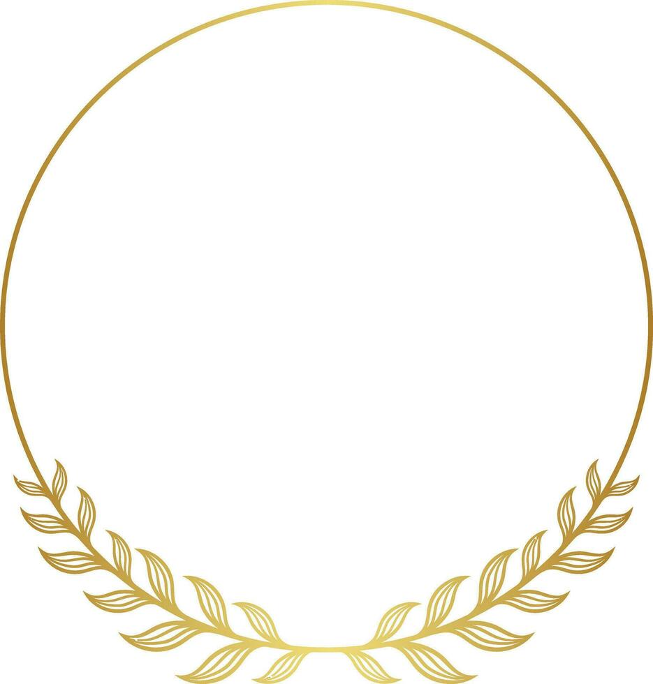 Luxury leaf circle for wedding vector