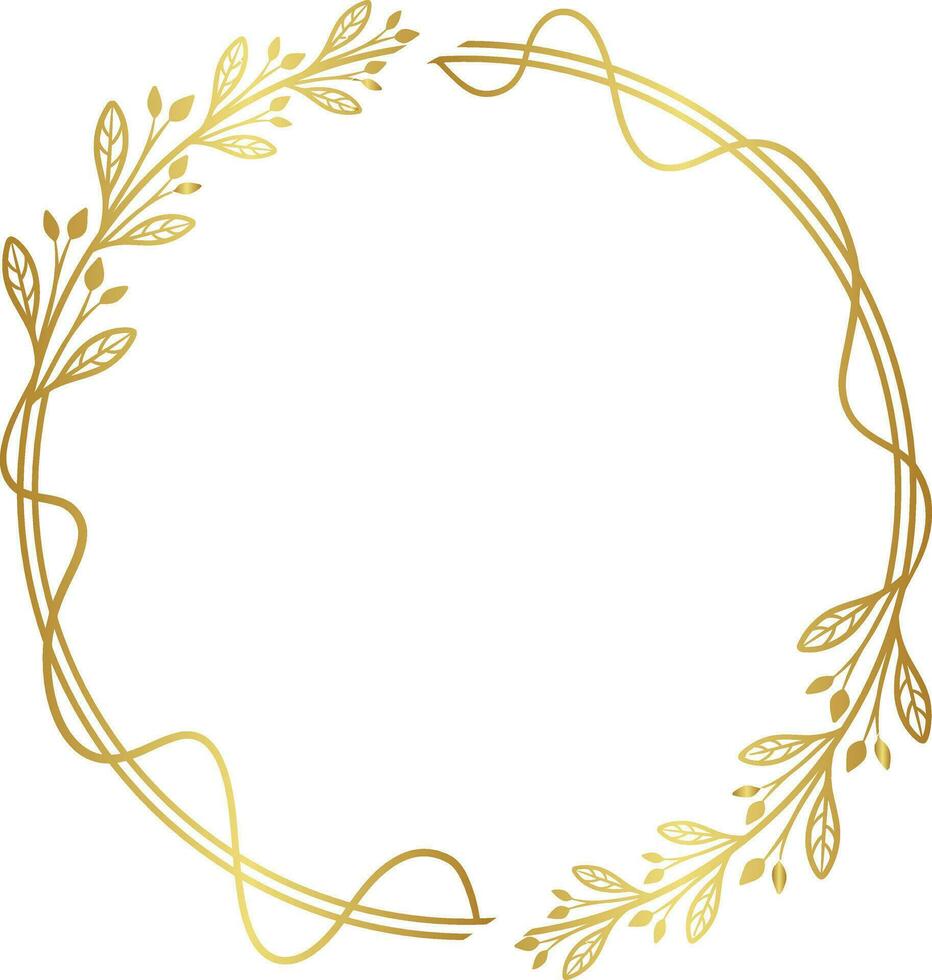 Luxury leaf circle for wedding vector