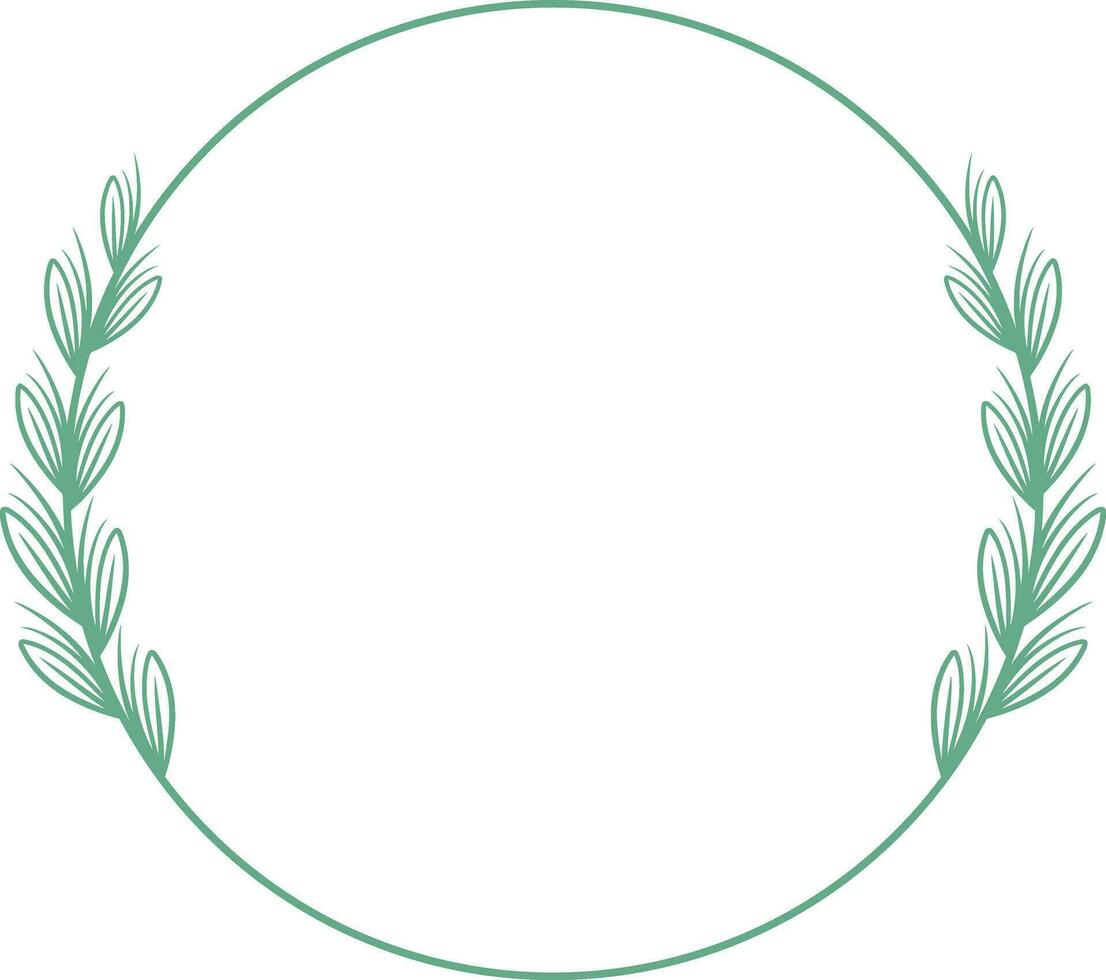Luxury leaf circle for wedding vector