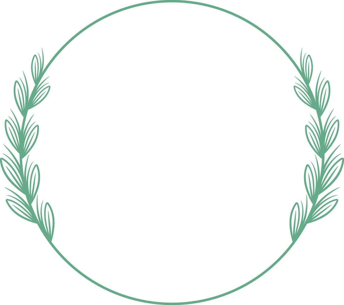 Luxury leaf circle for wedding vector