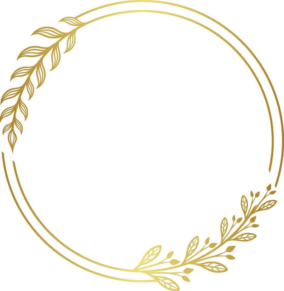 Luxury leaf circle for wedding vector