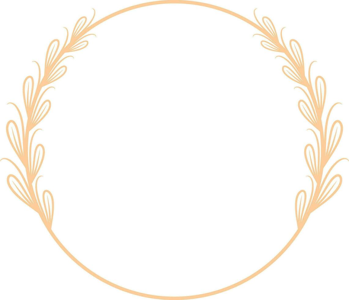 Luxury leaf circle for wedding vector