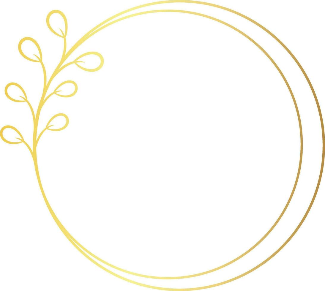 Luxury leaf circle for wedding vector