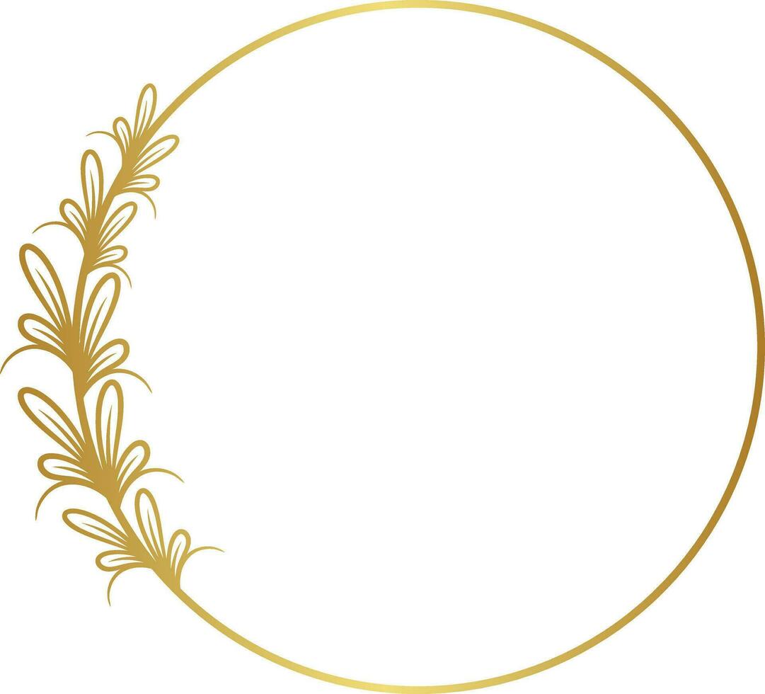 Luxury leaf circle for wedding vector