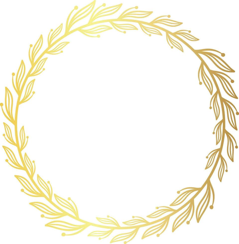 Luxury leaf circle for wedding vector