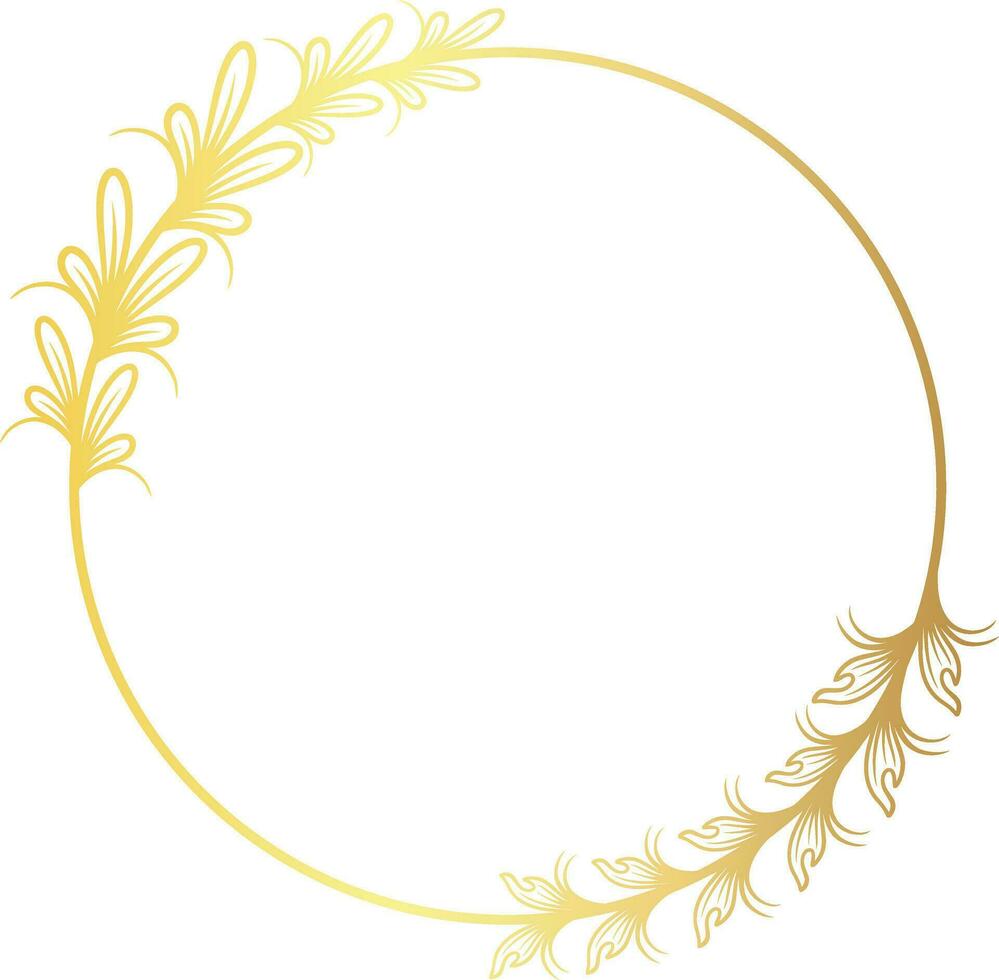 Luxury leaf circle for wedding vector