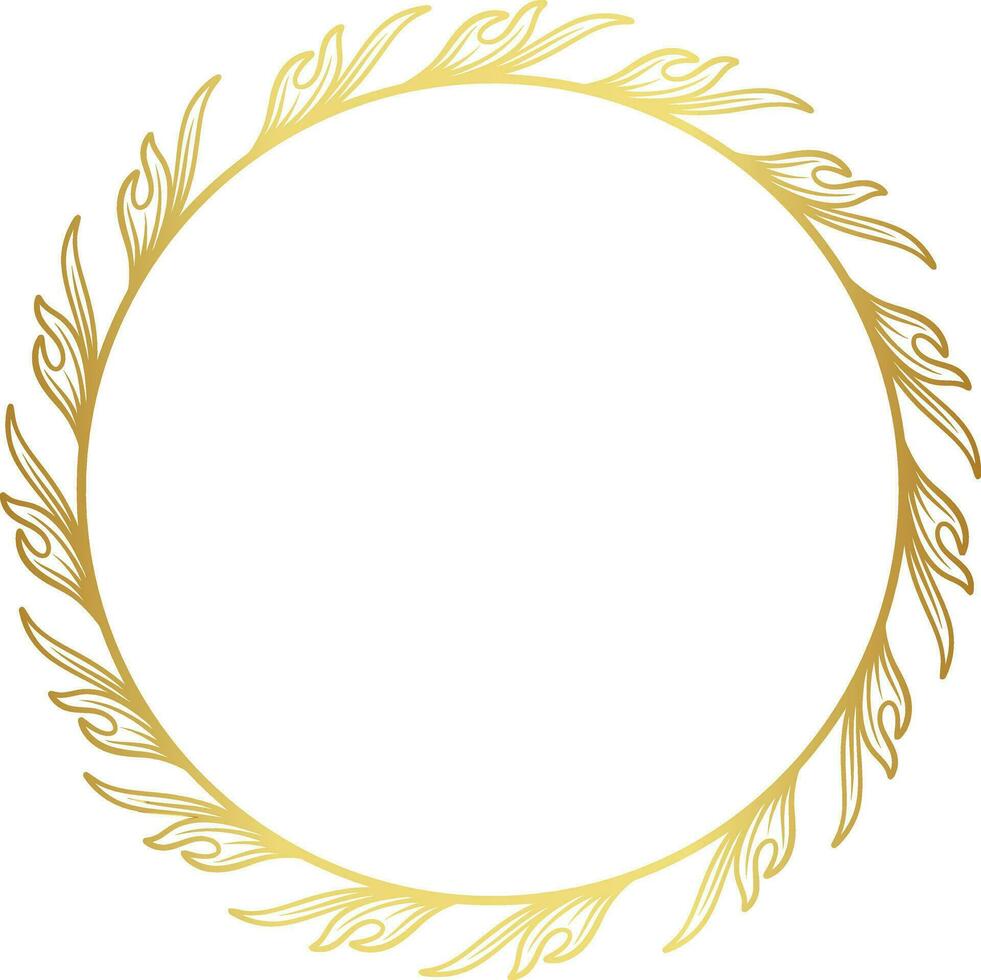 Luxury leaf circle for wedding vector