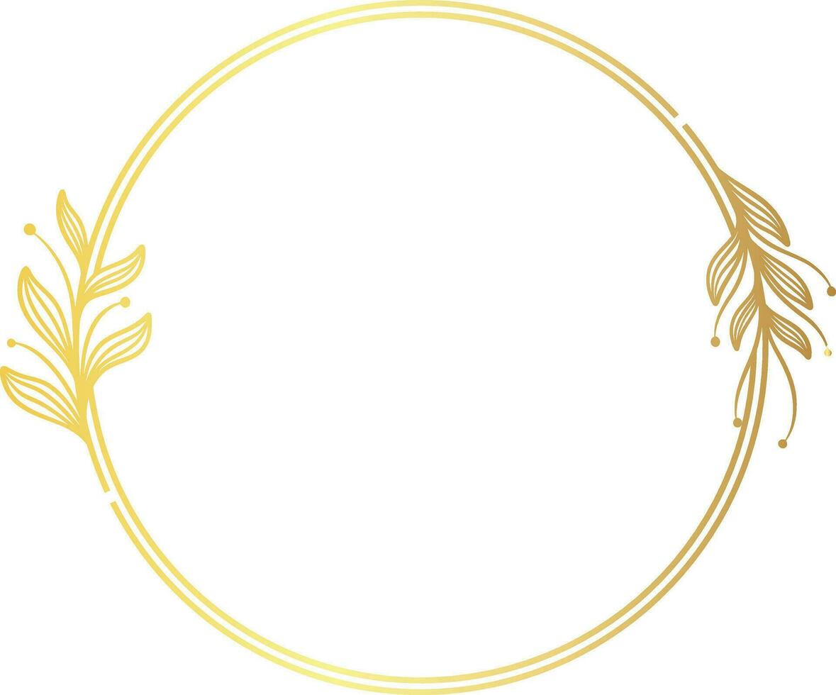 Luxury leaf circle for wedding vector