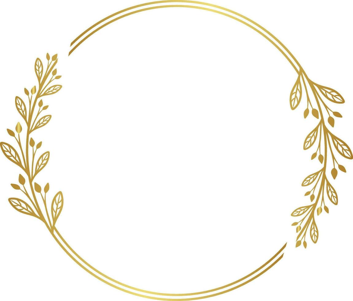 Luxury leaf circle for wedding vector